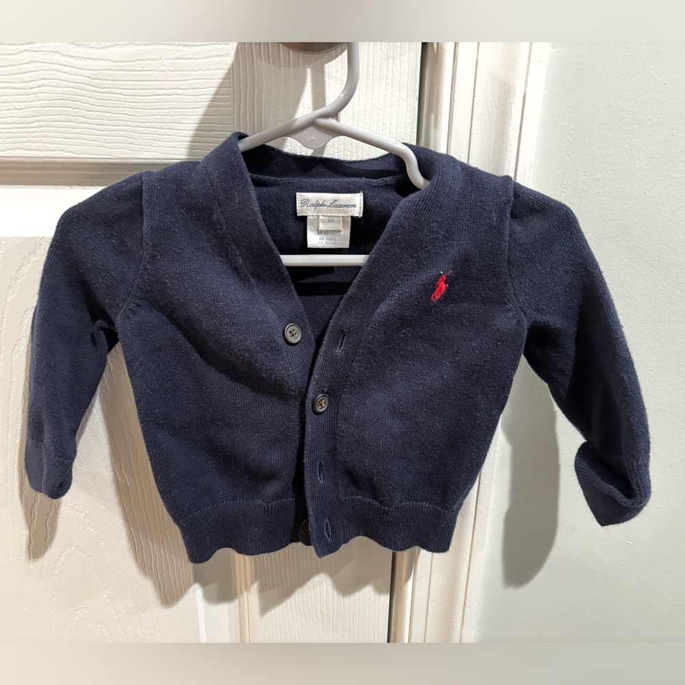 Ralph Lauren Navy Kids Cardigan